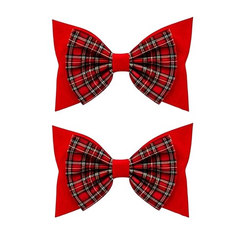 Red plaid chair cover with - red,