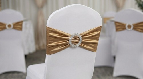 Gold spandex band round - gold,
