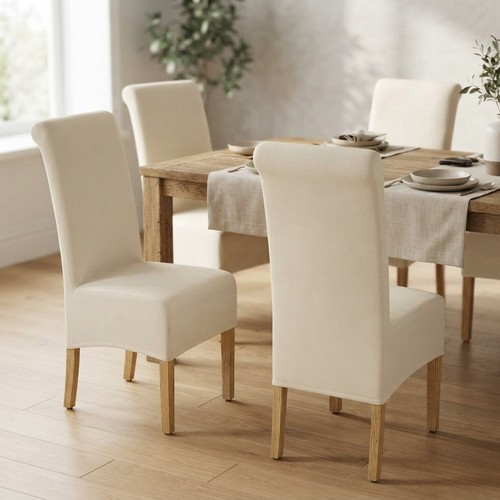 Versatile beige velvet chair - versatile,