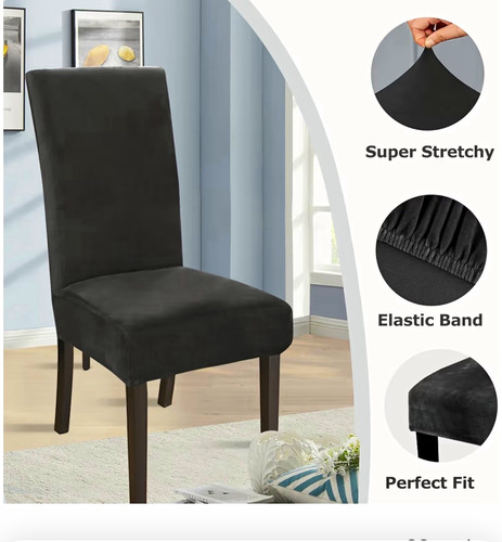 Black 2sets velvet stretch - black,