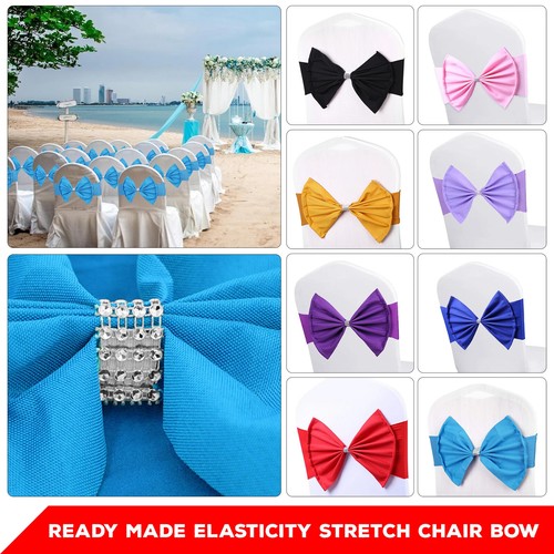 Elastic chair bow bands - elastic,